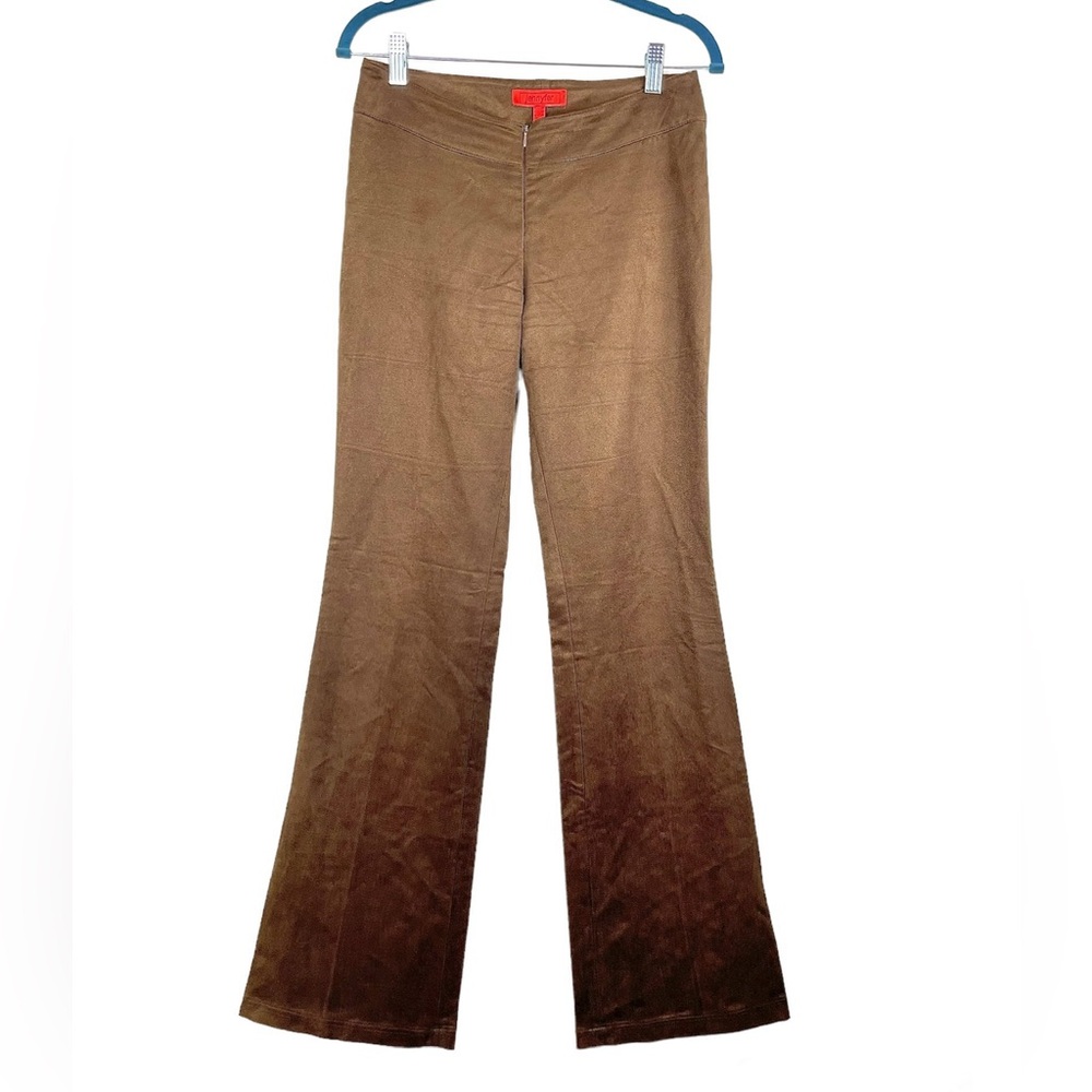 Vintage French Brown Suede Pants, FR 38, Small, US 6, Boot Cut, Jennyfer